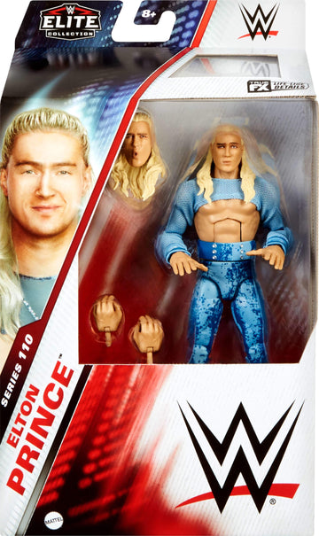 Mattel WWE Elite Action Figure & Accessories, Series #110 Elton Prince 6-inch Collectible with 25 Articulation Points & Swappable Hands