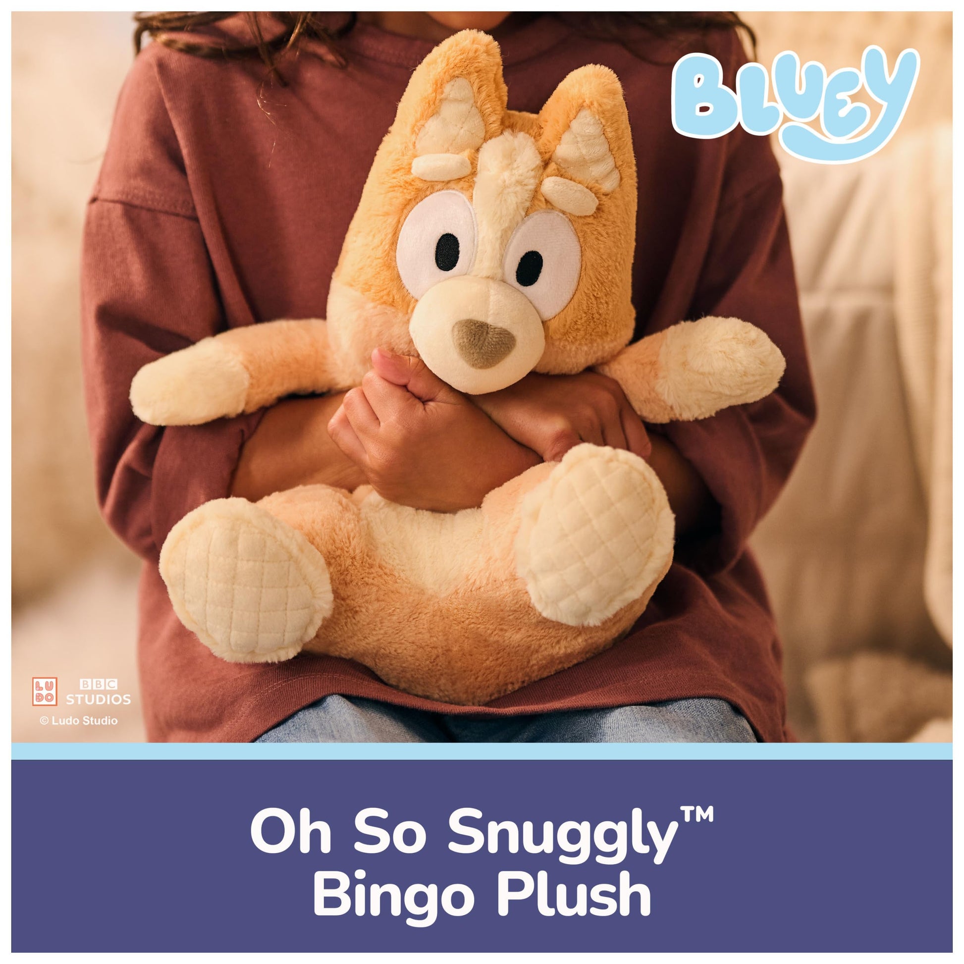 GUND Bluey Official Oh So Snuggly Bingo 12.5-Inch Plush Toy, Ages 0+