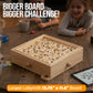 Sterling Games Wooden Labyrinth with 3 Swappable Boards - Classic Maze Game with 60, 36, and 25 Waypoints - Wooden Tilt Puzzle with Knob Control and 3
