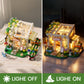 Flowers House Building Set with Lights, Garden Building Kits Sunshine Greenhouse Building Toy for Home Display Decoration Creative Greenhouse Playset