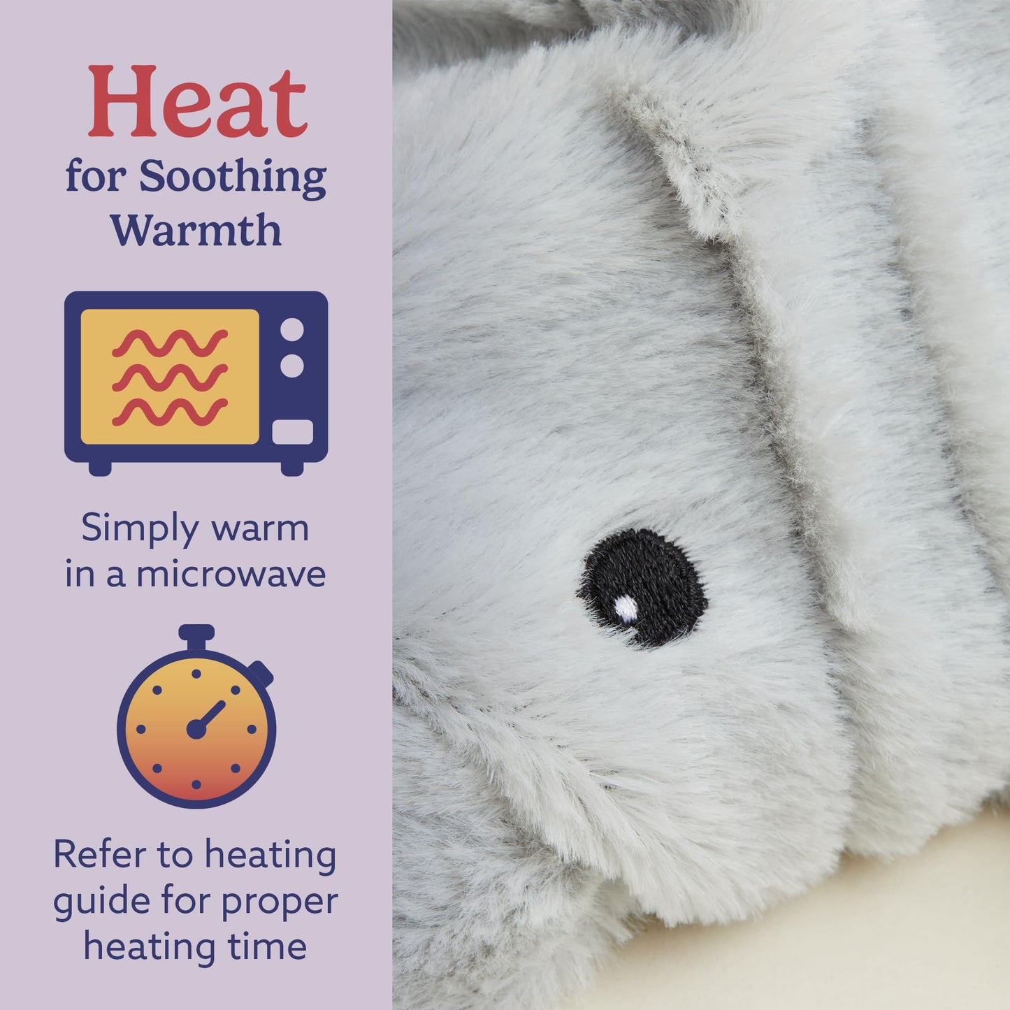 warmies Junior Microwavable & Weighted Stuffed Animals, Manatee - Heated Stuffed Animal Plushie for Warmth & Comfort - Cute Soft Plush Toys for Adults