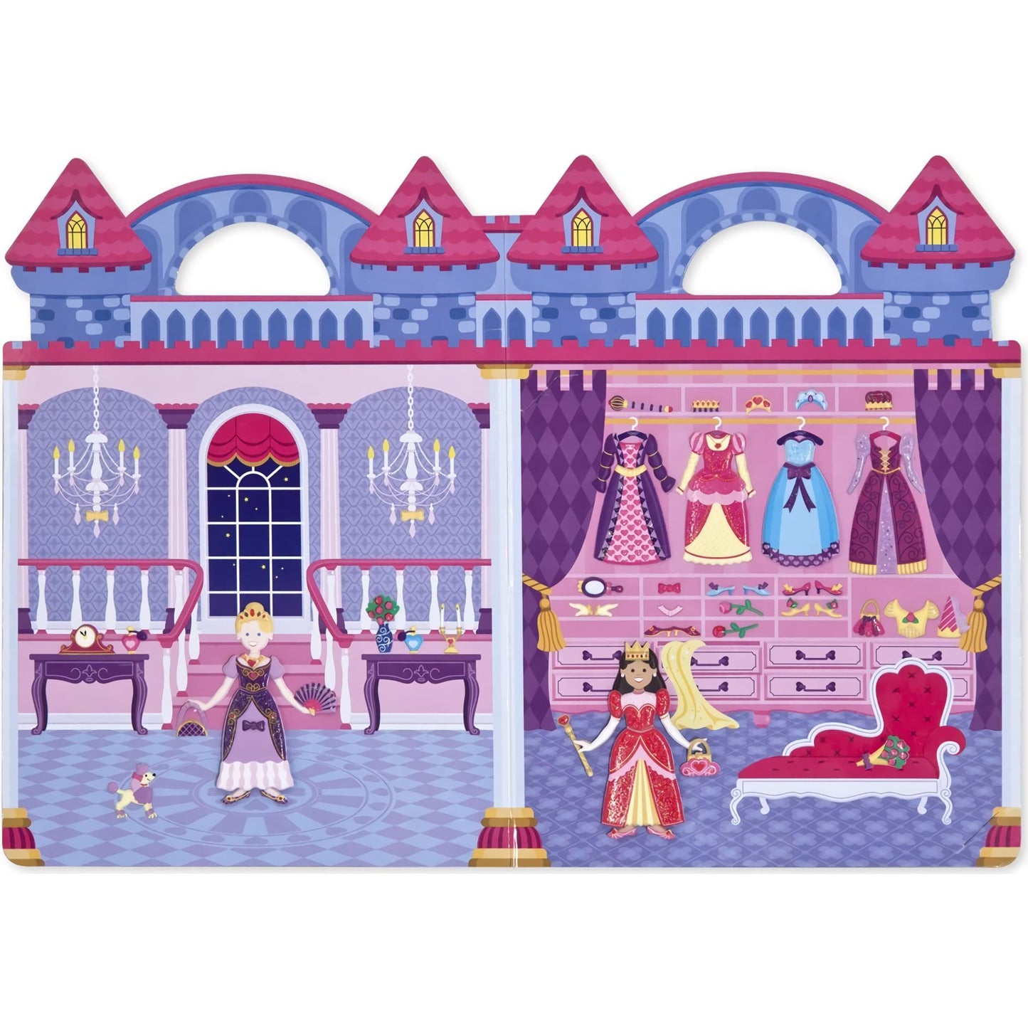 Melissa & Doug Princess: Puffy Sticker Play Set Bundle with 1 Theme Compatible M&D Scratch Fun Mini-Pad (09100)