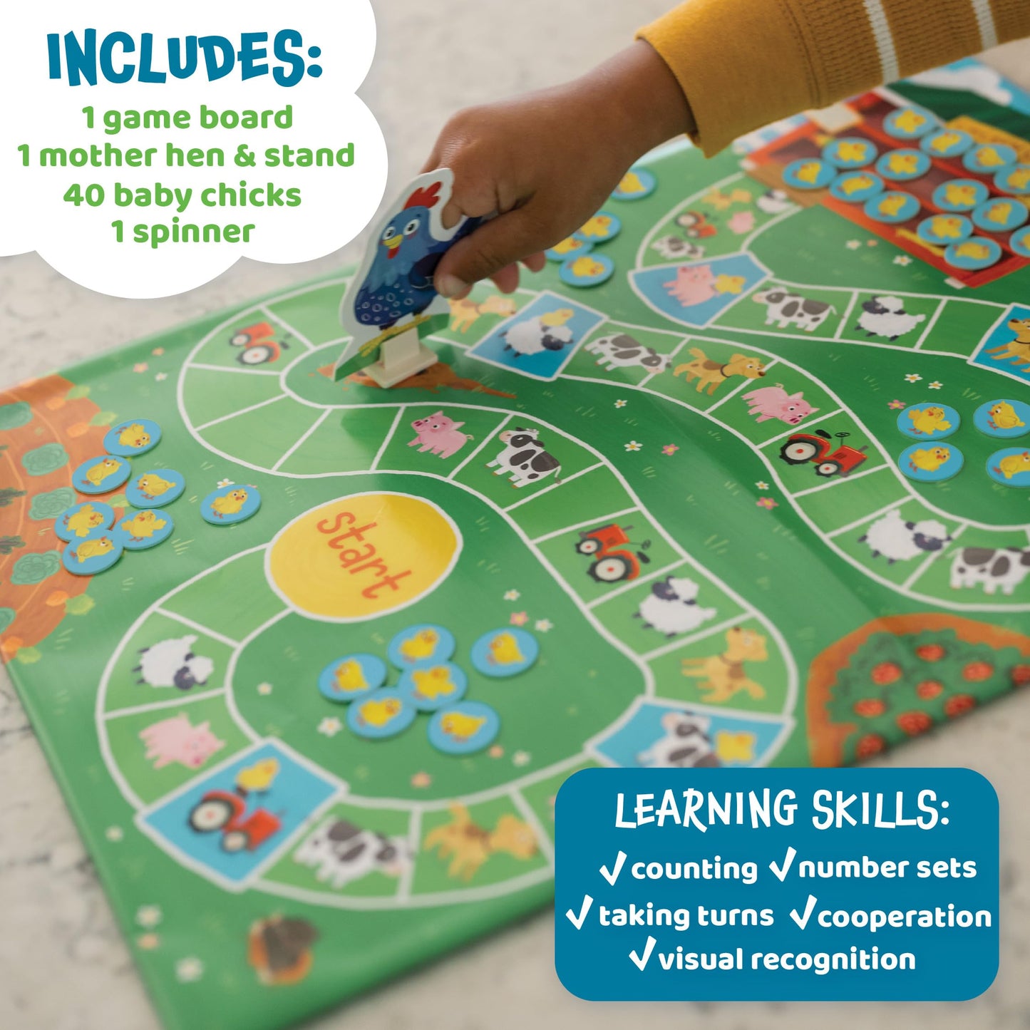 Peaceable Kingdom Count Your Chickens Award Winning Cooperative Counting Game for Kids