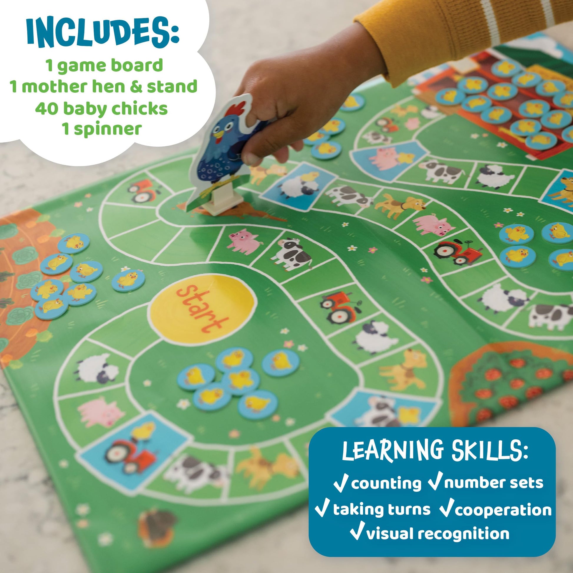 Peaceable Kingdom Count Your Chickens Award Winning Cooperative Counting Game for Kids