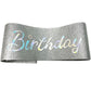 NAUXIUDSJS Birthday Sash for Women, Birthday Princess Glitter Silver Sash with Multi color Foil, Party Favors Supplies for 18th 21st 30th 40th 50th