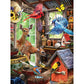 Bits and Pieces - 300 Piece Jigsaw Puzzle for Adults - Nesting in The Shed - Coundry Garden Shed Animal Nature Bird Farm Doe Wildlife Birdhouse Jigsaw