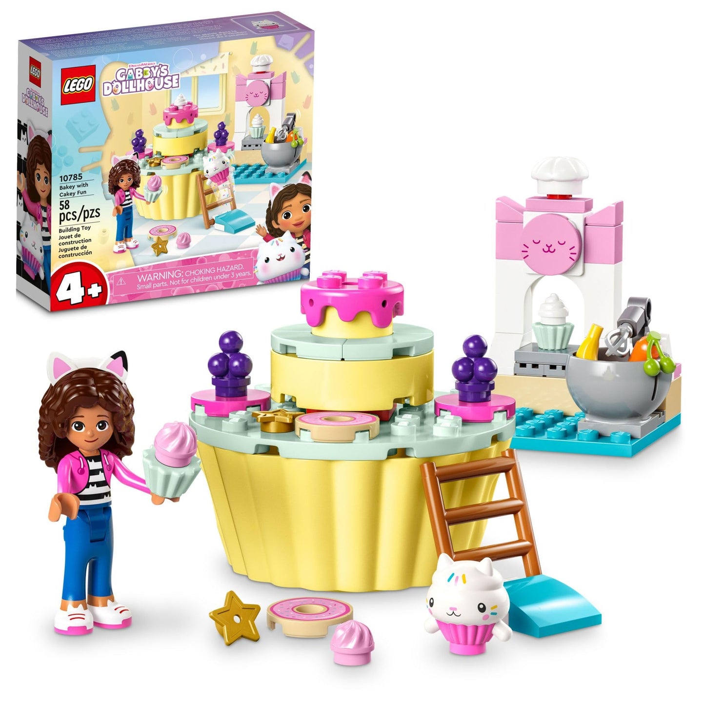 LEGO Gabby's Dollhouse Bakey with Cakey Fun 10785 Building Toy Set for Fans of The DreamWorks Animation Series, Pretend Play Kitchen, Oven and Giant