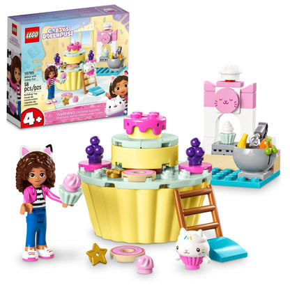 LEGO Gabby's Dollhouse Bakey with Cakey Fun 10785 Building Toy Set for Fans of The DreamWorks Animation Series, Pretend Play Kitchen, Oven and Giant