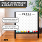 Ilyapa Large Portable Prize Drop Game - 41x27.5 Inch Double Sided Penny Drop Game, Wooden A-Frame Whiteboard Sign, Eraser & Token Storage Tote