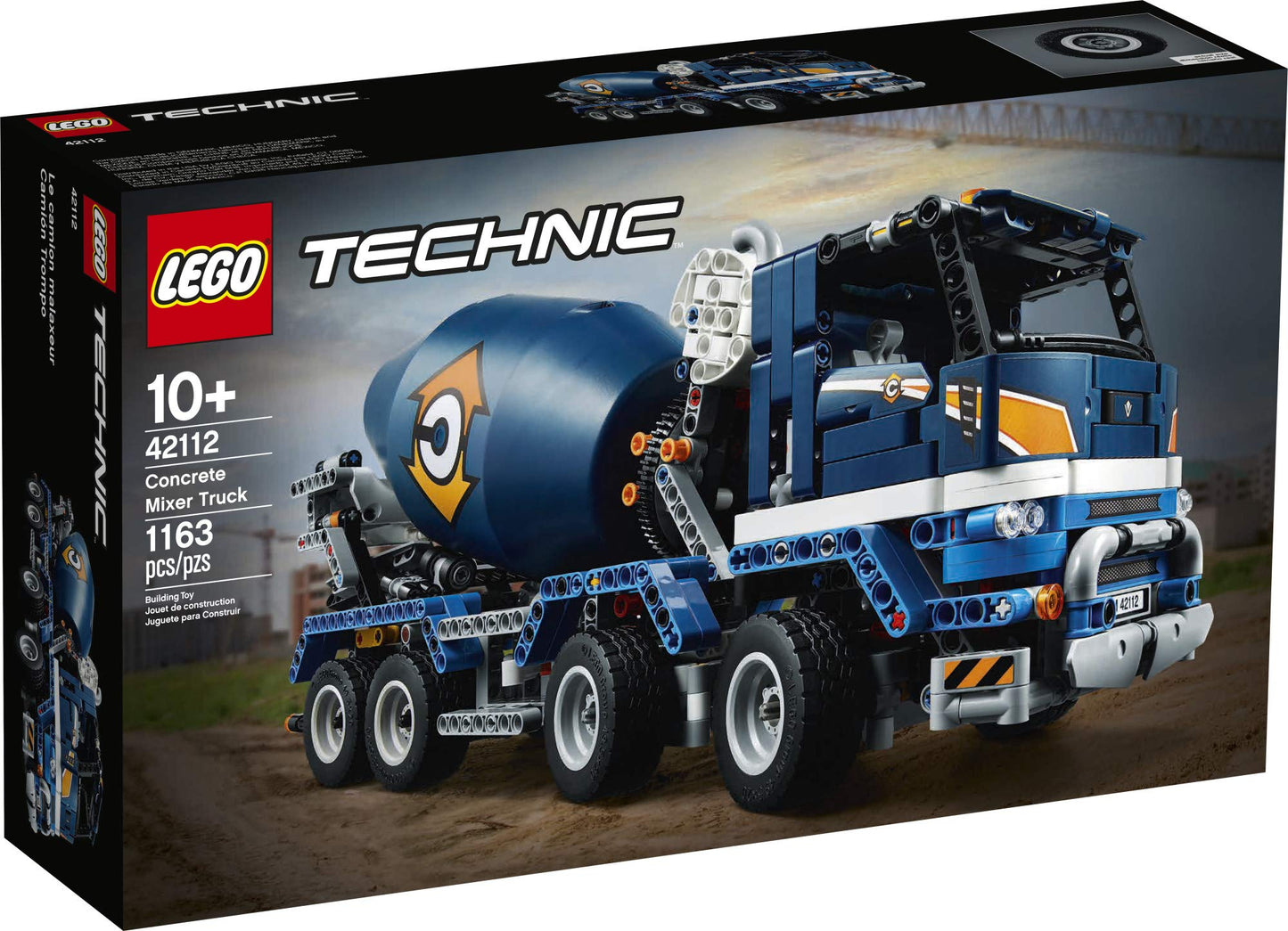 LEGO Technic Concrete Mixer Truck 42112 Building Kit, Kids Will Love Bringing The Construction Site to Life with This Cool Concrete Truck Toy Model