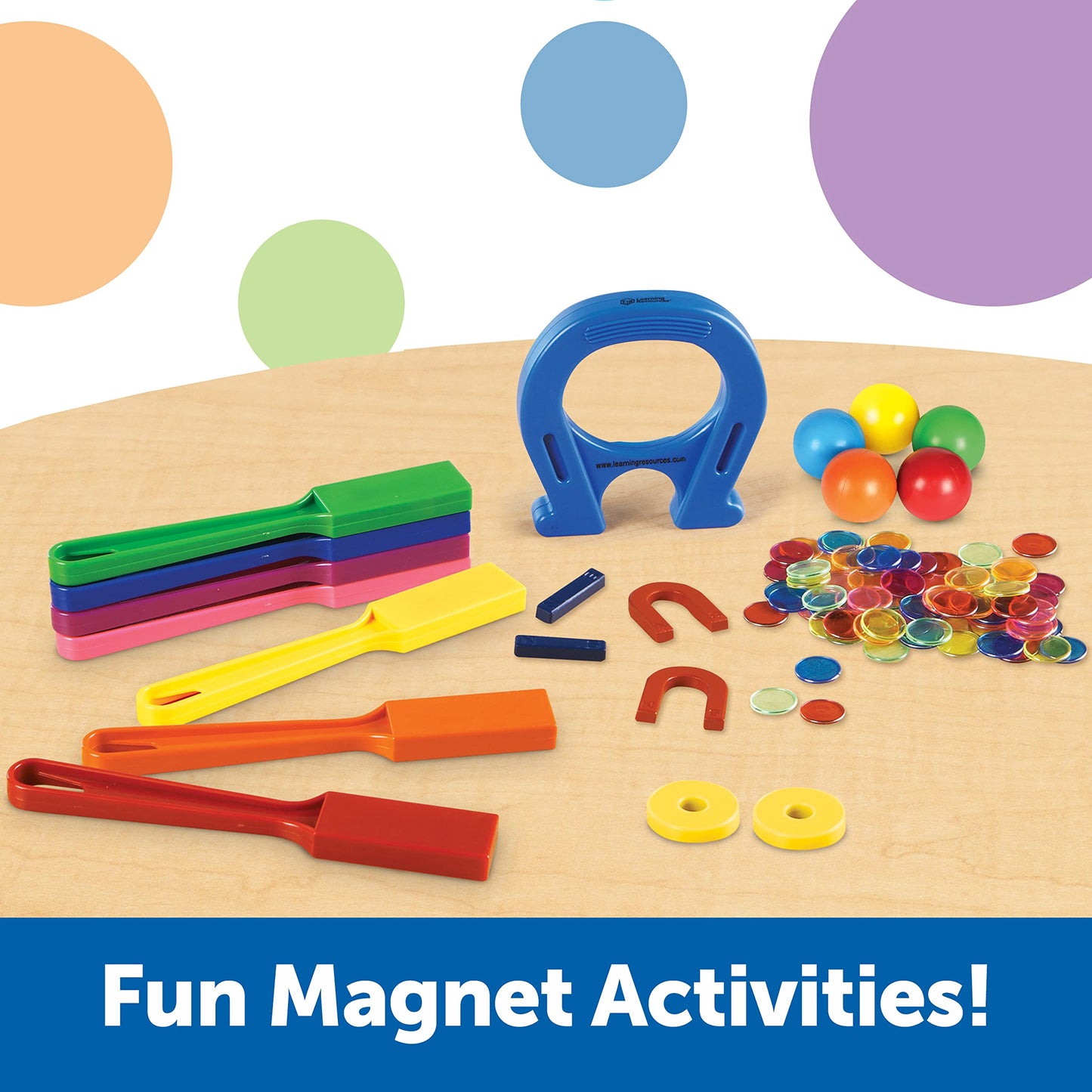 Learning Resources Super Magnet Lab Kit - 119 Pieces, Ages 5+, STEM ,Toys for Kindergartner, Science Learning Activities for Kids,Back to School