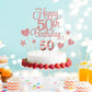 Lecferrarc 50th Birthday Cake Decorations, 50th Birthday Candles Cake Numeral Candles and Glitter Happy 50th Birthday Cake Toppers Set for Birthday