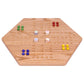 AmishToyBox.com Wooden Wahoo Marbles Game Board Set, Unpainted Holes, 16" Wide
