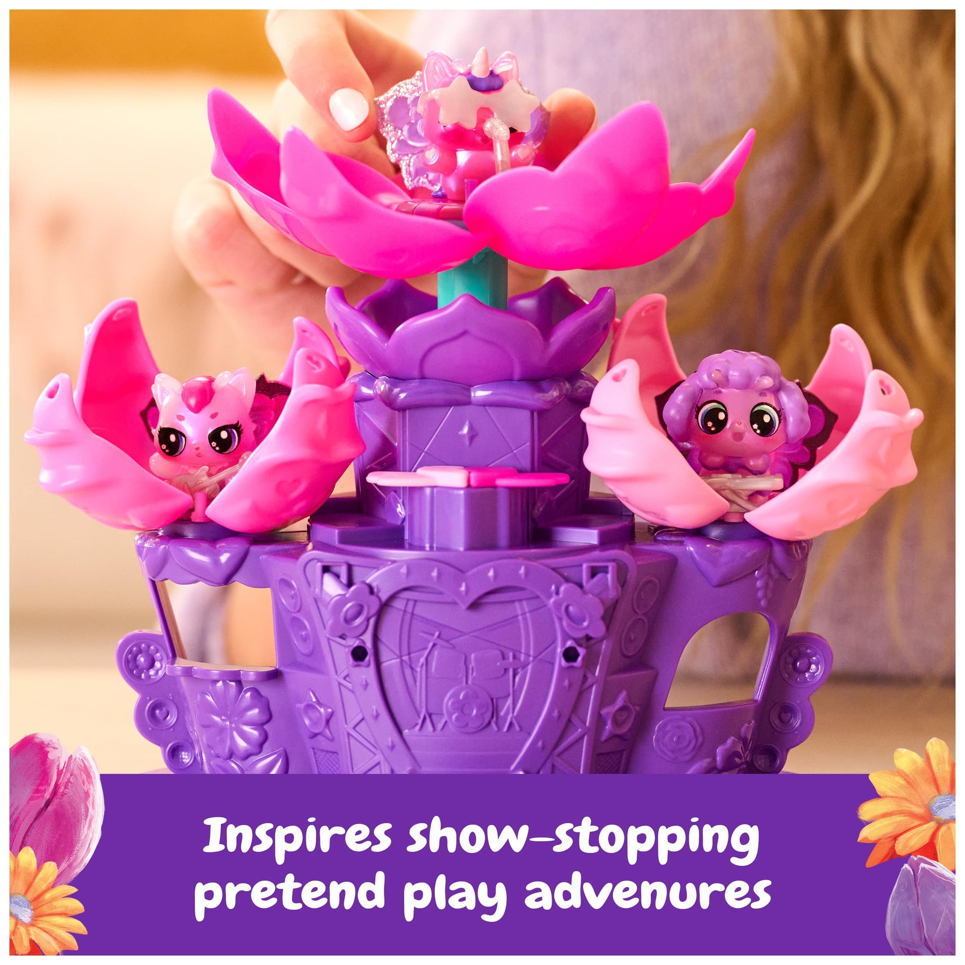 Hatchimals Bloomables Flower Fest 3-Pack & Stage Playset, Ages 4+