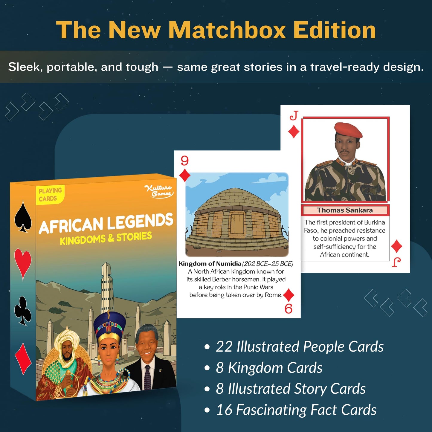 Kulture Games - African Legends, Kingdoms & Stories - Trivia Party Game - Inspirational Black History Card Game for Family Game Night & Adults