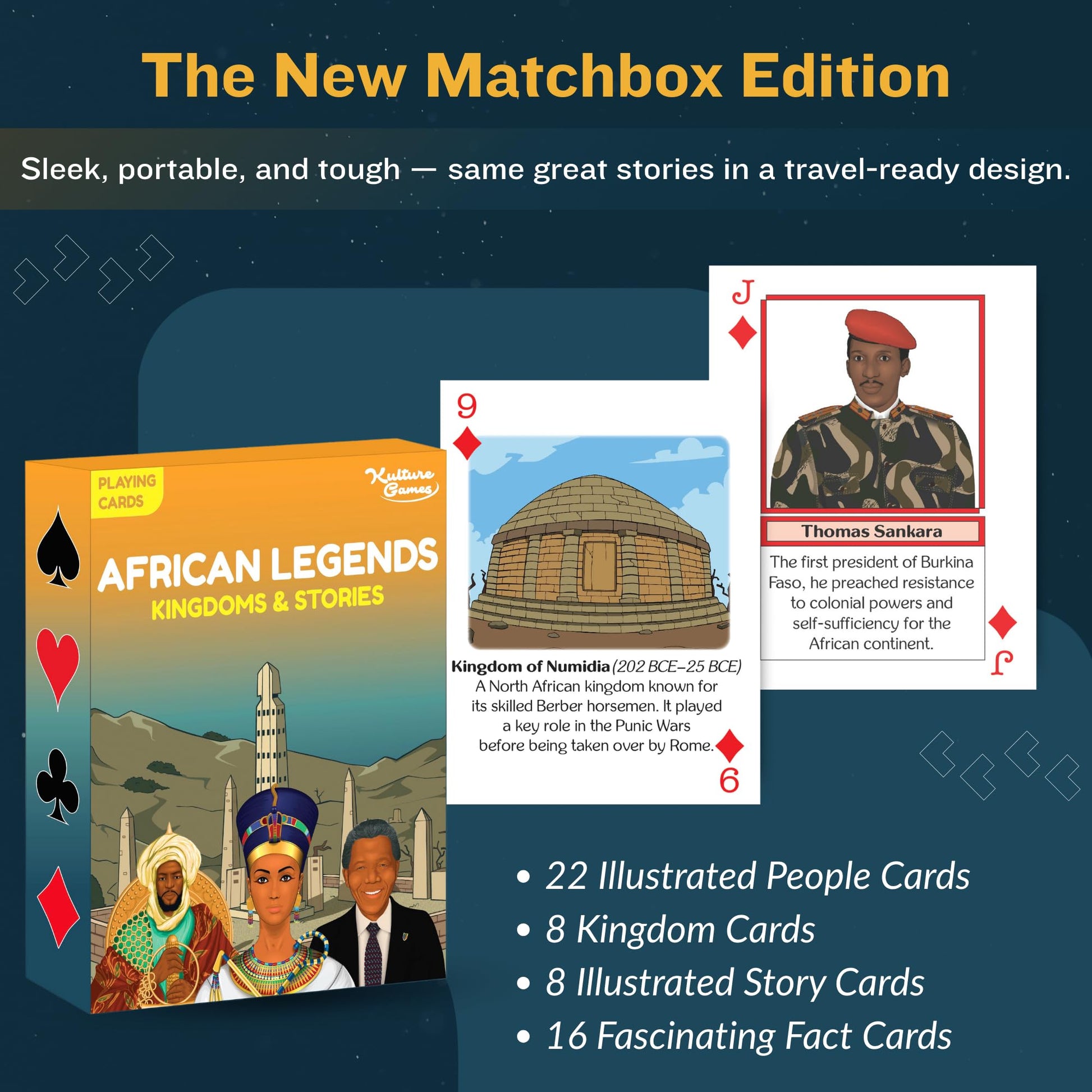 Kulture Games - African Legends, Kingdoms & Stories - Trivia Party Game - Inspirational Black History Card Game for Family Game Night & Adults