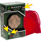 Hanayama News Cast Metal Brain Teaser Puzzle with Red Velveteen Pouch Bundled Items