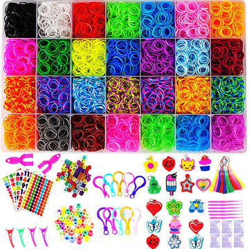 YITOHOP 12080+ Loom Bands Set, Rubber Bands for Bracelet Making Kit, DIY Arts & Crafts Idea, Friendship Bracelet Birthday Gift Kits for Kids Girls
