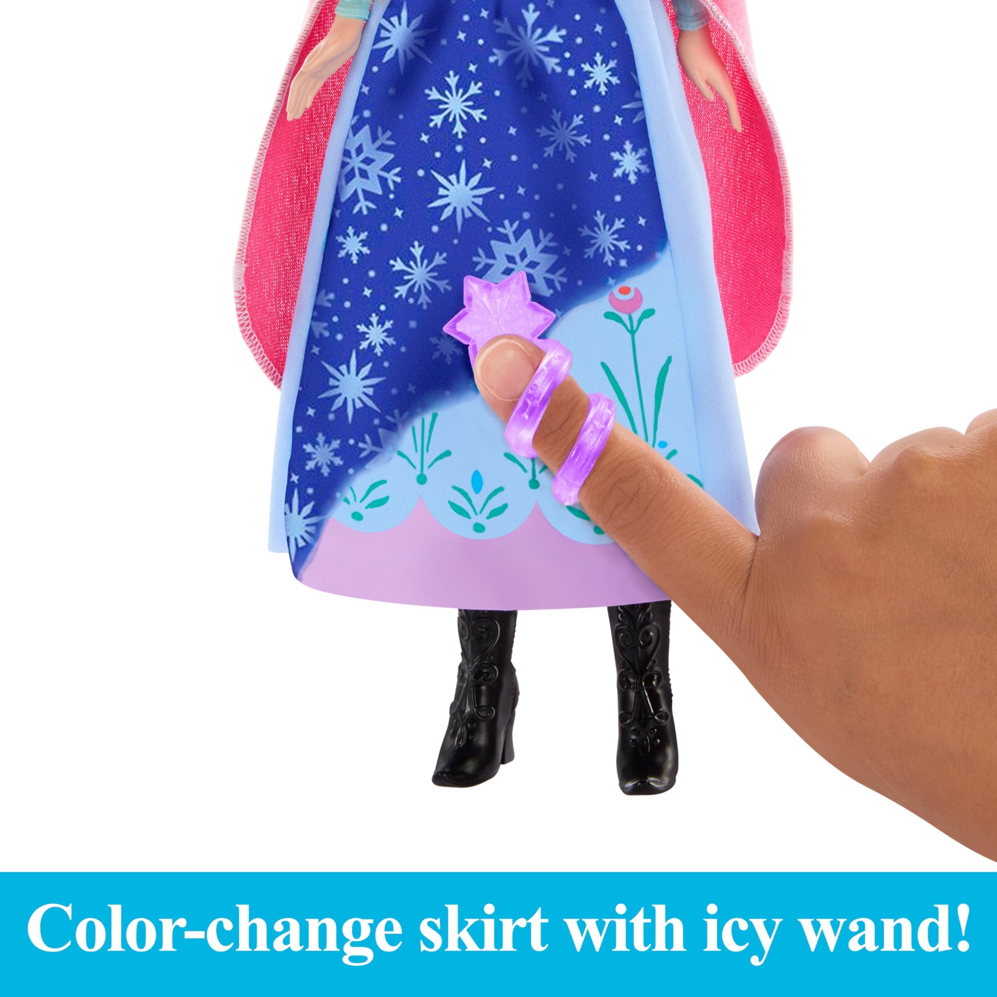 Mattel Disney Frozen Toys, Anna Magical Color-Change Skirt Fashion Posable Doll, Inspired by the Movie