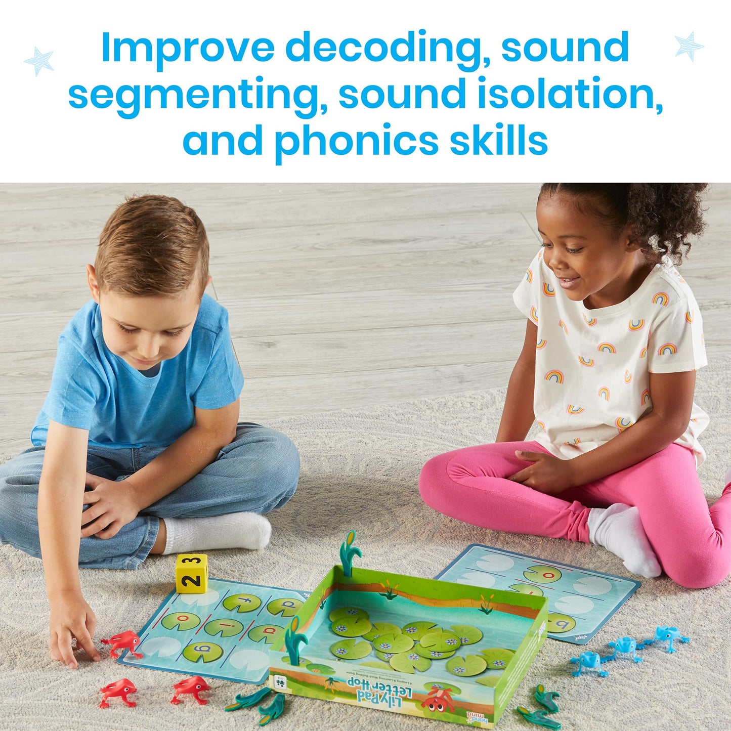 hand2mind Lily Pad Letter Hop Word-Building Game