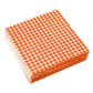 Gatherfun Disposable Paper Napkins 3-ply Orange and White Gingham Beverage Napkins for Dinner, Picnic, Birthday Party?6.5X6.5 in, 50-Pack)