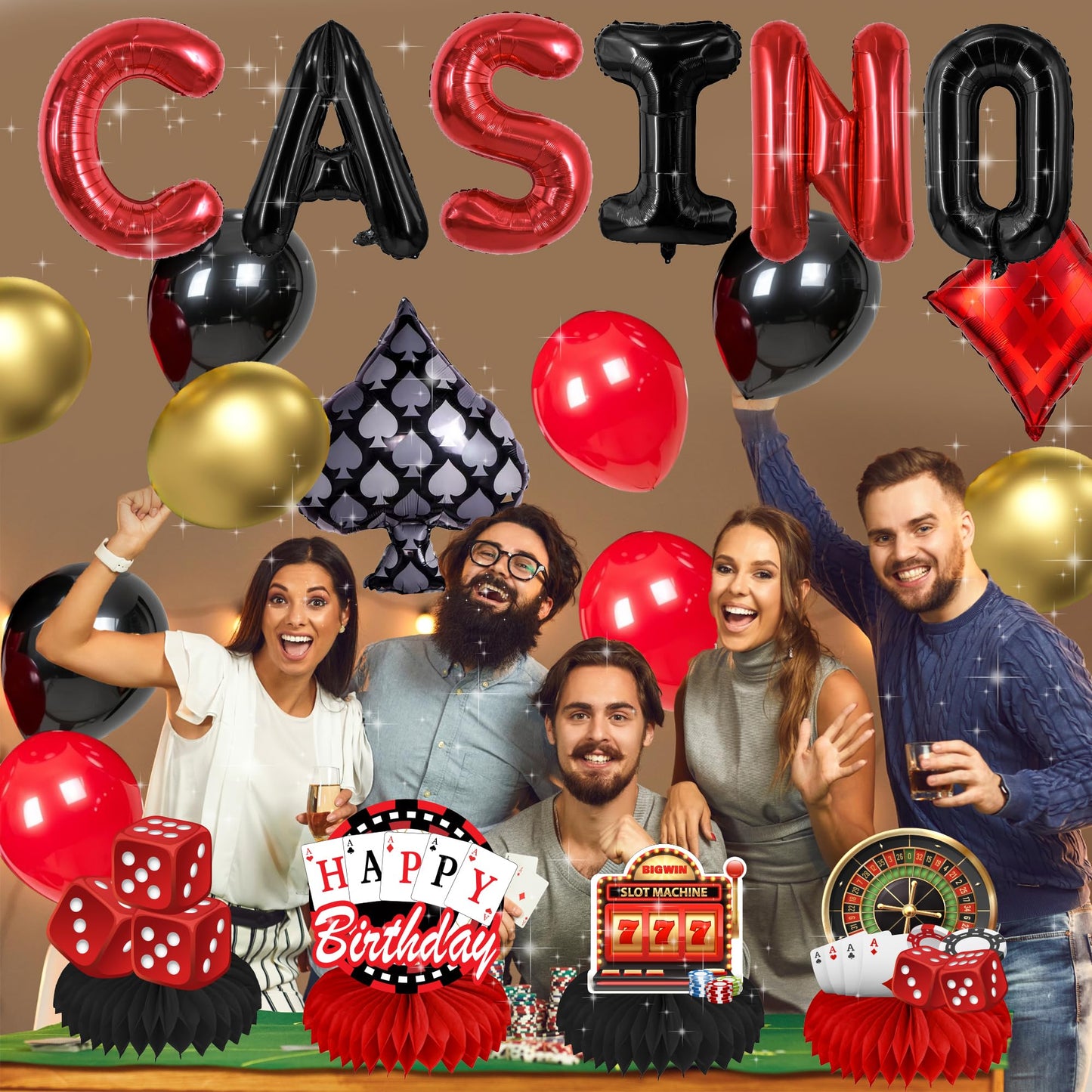 Casino Theme Party Decorations, casino party decorations, Las Vegas birthday Decorations, Casino String Decorations, Casino birthday Honeycomb