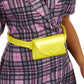 Barbie Fashionistas Doll #161, Curvy with Orange Hair, Pink Plaid Dress & Accessories Including Black Boots & Yellow Fanny Pack
