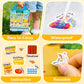 CREATIVETREES 6 Sets Reusable Sticker Book for Toddlers 1-3, Jelly Stickers Book for Kids 2-4, Travel Sticker Activity Toys for Childs 3 4 5 6 Years