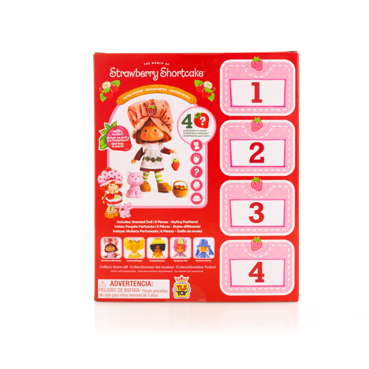 Strawberry Shortcake 'Limited Edition' Classic Version Strawberry Shortcake 5.5-inch Poseable Sweet Scented Fashion Doll with 4 Surprise Reveal