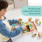 Melissa & Doug Farm Wooden Cube Puzzle with Storage Tray - 6-in-1 Animal Puzzle for Toddlers and Preschoolers - 16 Wooden Cubes - Farm Toy for Kids