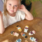 Mentari Toys - Doll Family with Dog - 5pc Solid Wood Doll Set with Playful Pup - Perfectly Sized for Pockets and Little Hands - Encourages Imaginative