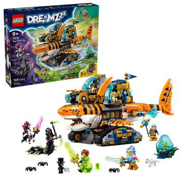LEGO DREAMZzz Tiger Shark Tank Building Toy for Boys & Girls - Ages 9+ - Pretend Play Set for Kids, Ages 9+, W/2 Build Options - Includes 5