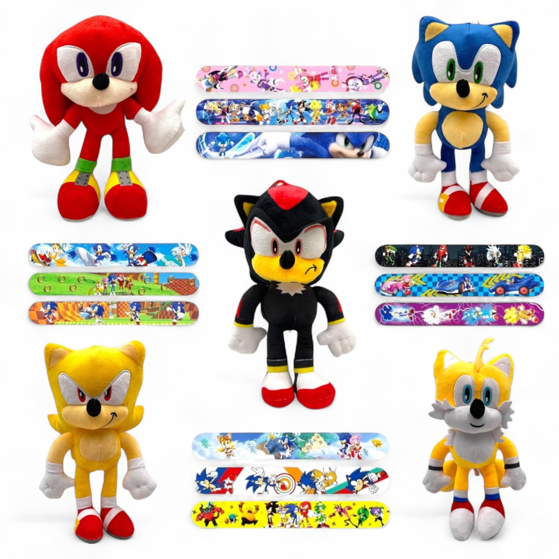 Plushy Paradise Set of 5 Plush Toys with Slap Bracelets | Ultra-Soft, Durable, and Lovable Characters for Kids | Ideal for Snuggling, Play, and Room