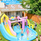 AKEYDIY Inflatable Bounce House,Kids Bouncy Castle Water Parkfor 2~10, Indoor/Outdoor Bouncy House with Blower Included,Pastel Bouncer Jump House