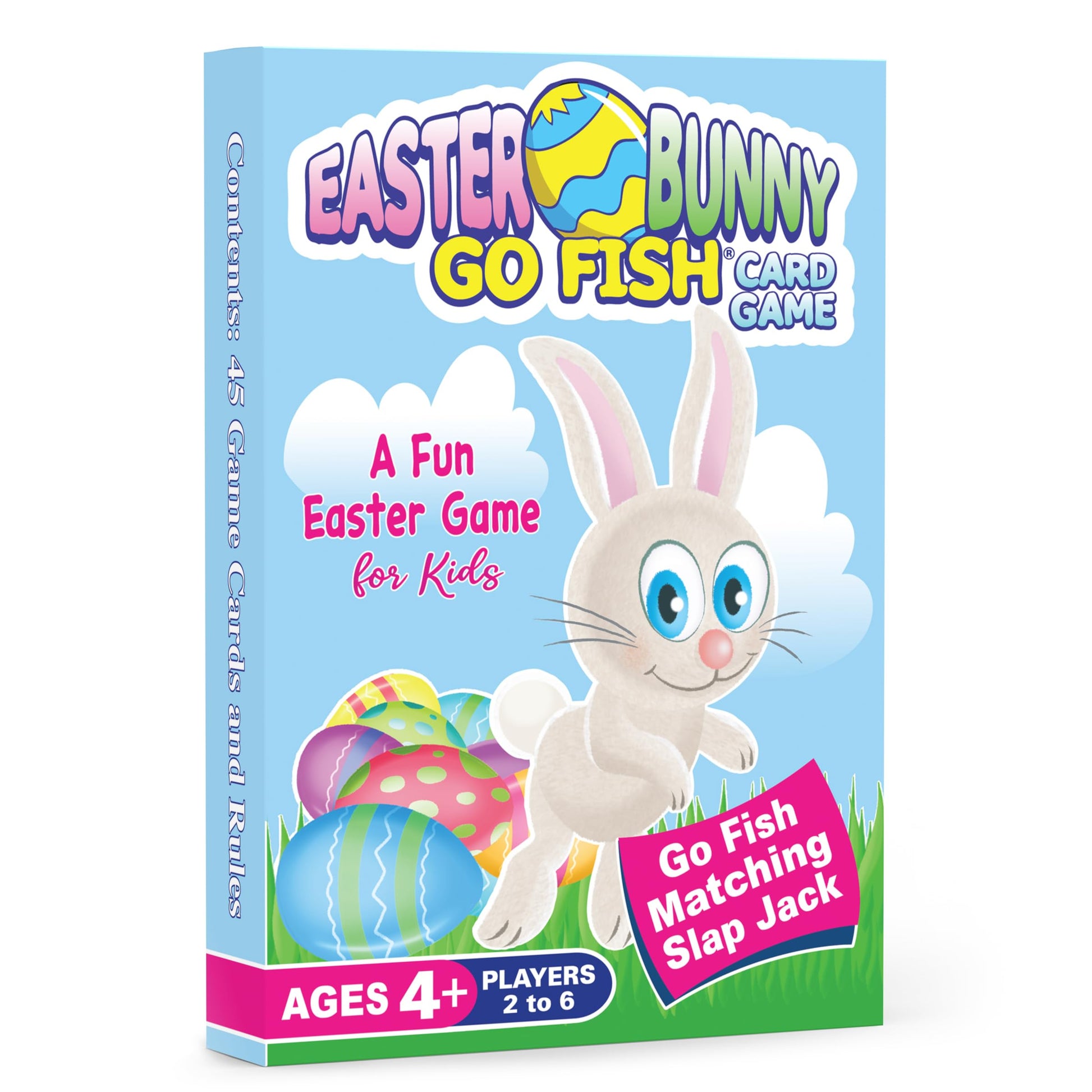 Arizona GameCo Easter Bunny Go Fish Card Game for Kids Ages 4-8, 3-in-1 Easter Card Games for Kids in One Deck with Go Fish, Old Maid & Slap Jack