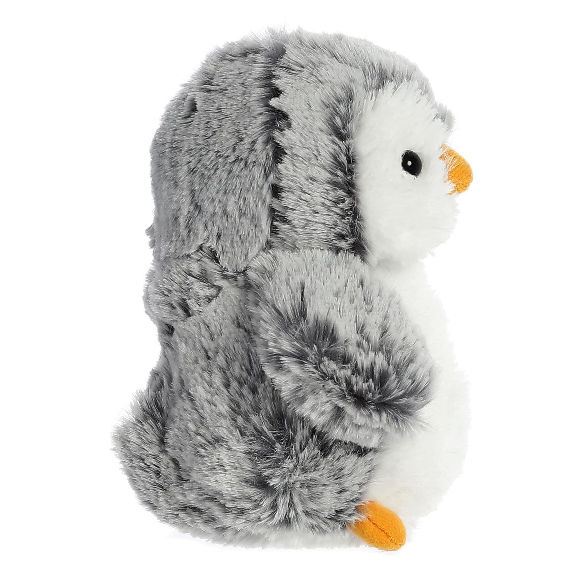 Aurora® Playful Pompom Penguin™ Mini Stuffed Animal - Vibrant Companions for Warm Cuddles - Perfect for Adults, Kids, and Birthdays - Gray 6 Inches