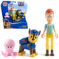 Dog Patrol Figure Pack, Chase and Captain Turbot with Baby Octopus Figure, Kids Toys for Boys and Girls 3 Years Old
