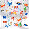 54 Pcs Under The Sea Party Decorations Ceiling Hanging Swirls Ocean Party Decorations Sea Animals Fish Themed Party Supplies Baby Shower Mermaid