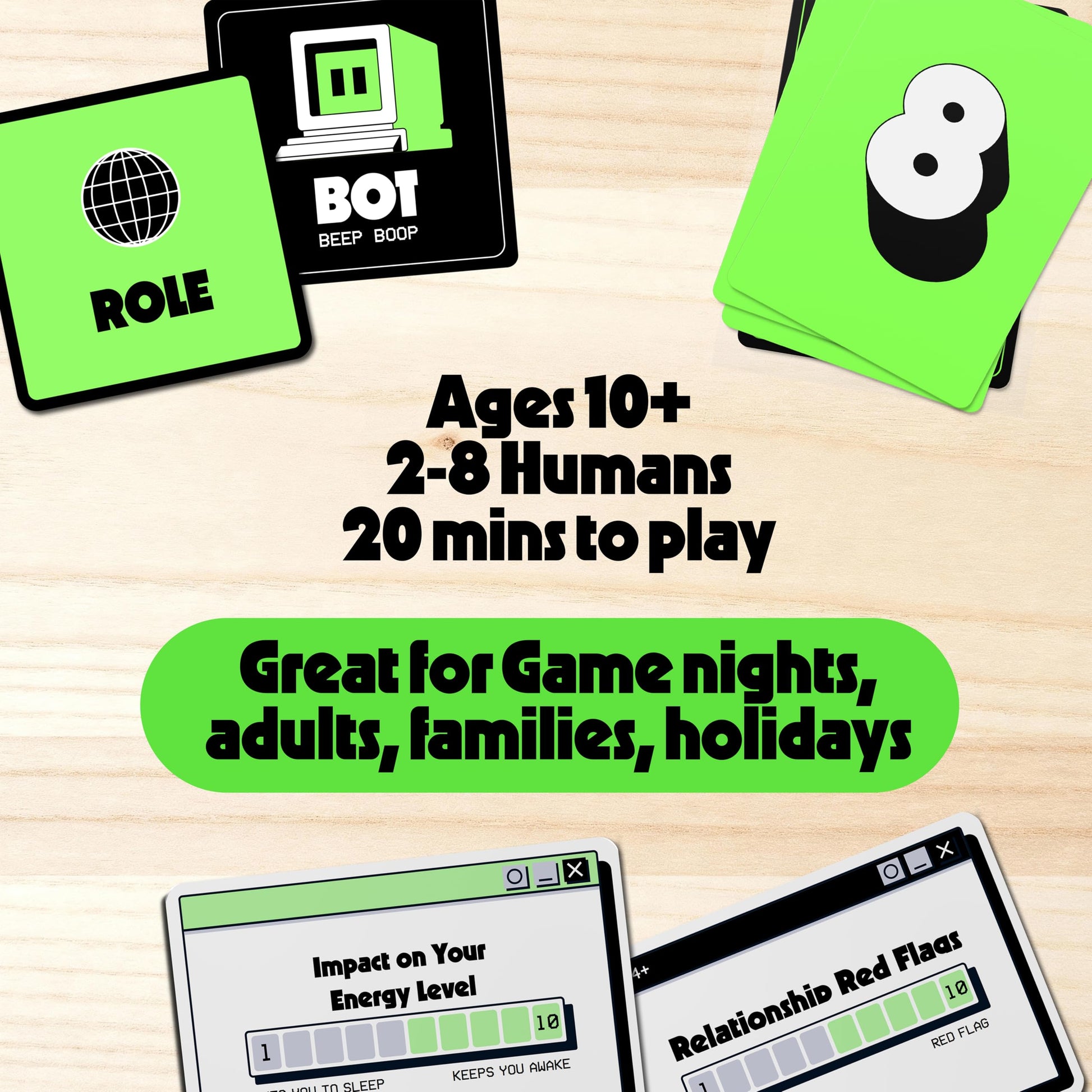 Rabble Bot or Not - A Game to Uncover The Robot | 2-8 Players, Party Games, Family, Teens, Adults, 2 Player Games, Board Games, Card Games