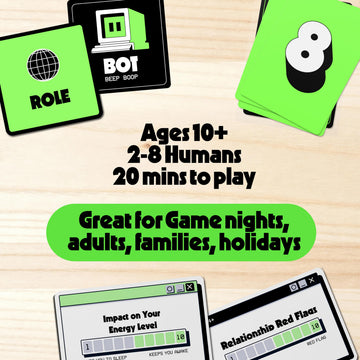 Rabble Bot or Not - A Game to Uncover The Robot | 2-8 Players, Party Games, Family, Teens, Adults, 2 Player Games, Board Games, Card Games