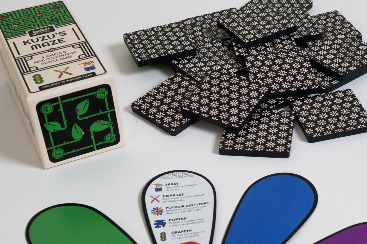 Stellar Factory: Kuzu's Maze Puzzle Game | Semi-Cooperative | 1+ Players, Ages 8+ | Play Anywhere | Wood Tiles