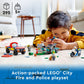 LEGO City Fire Rescue & Police Chase Building Set 60319 - Kid's Fire & Police Build, Featuring 3 Minifigures, Emergency Truck, Patrol Car, Motorcycle