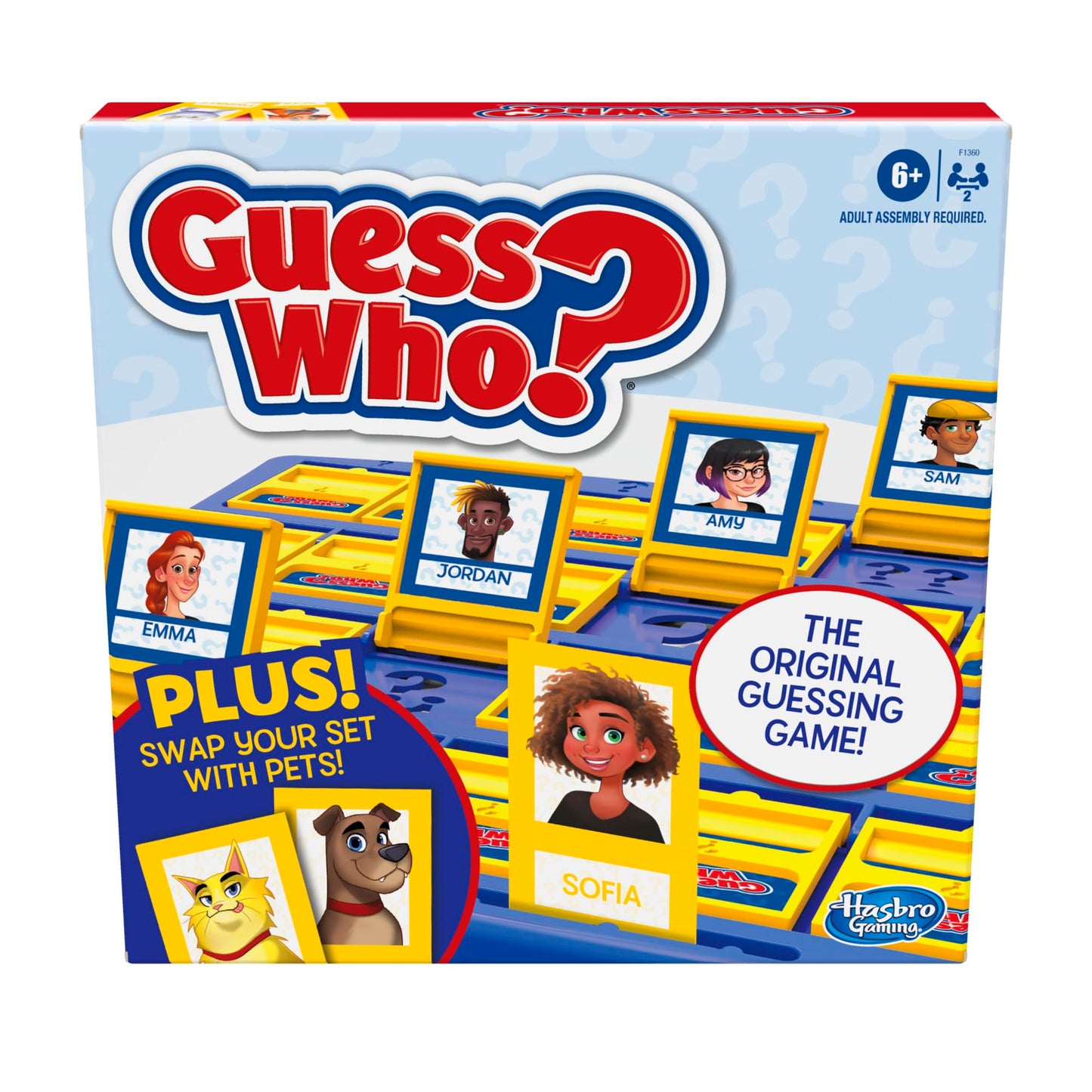Hasbro Gaming Guess Who? Board Game, with People and Pets Cards, The Original Guessing Game for Kids, Ages 6 and Up, Easter Gifts for Boys and Girls