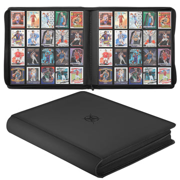20-Pocket Card Binder, Trading Card Binder Holds 2000 Cards, Premium Zippered Trading Card Album Compatible with TCG, Game & Sports Cards (Black)
