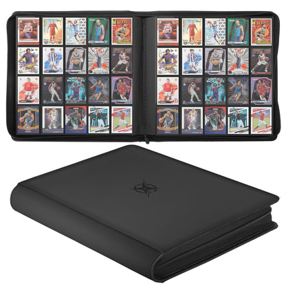 20-Pocket Card Binder, Trading Card Binder Holds 2000 Cards, Premium Zippered Trading Card Album Compatible with TCG, Game & Sports Cards (Black)