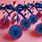 48 PCS Spider Cupcake Rings, Spider Cupcake Toppers Cake Toppers Dessert Decorations for Birthday Halloween Party Classroom Prizes