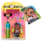 Yummiland Lip Gloss Doll: Sour Sweeties - Sasha Sourworms Includes DIY Lip Gloss + Removable Keychain, Cosmetic Play, Collectible, Ages 4+