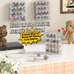 Acrylic Bitty Display Protector Case Compatible with Funko Bitty Pop, Clear Bitties Figure Collection Display Stand, 4 Tiered Mini Figurines Shelf for