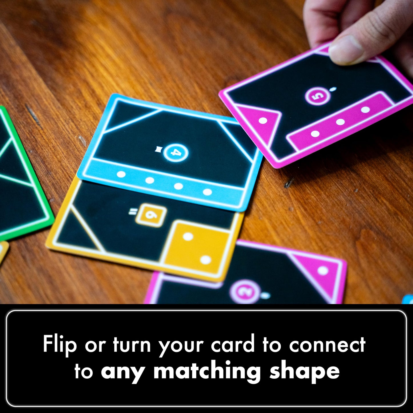 TACTA Card Game, Where Every Card Counts, Fast-Paced Strategic Shape Matching Party Game, Analyze and Optimize to Connect, Cover & Conquer to Win
