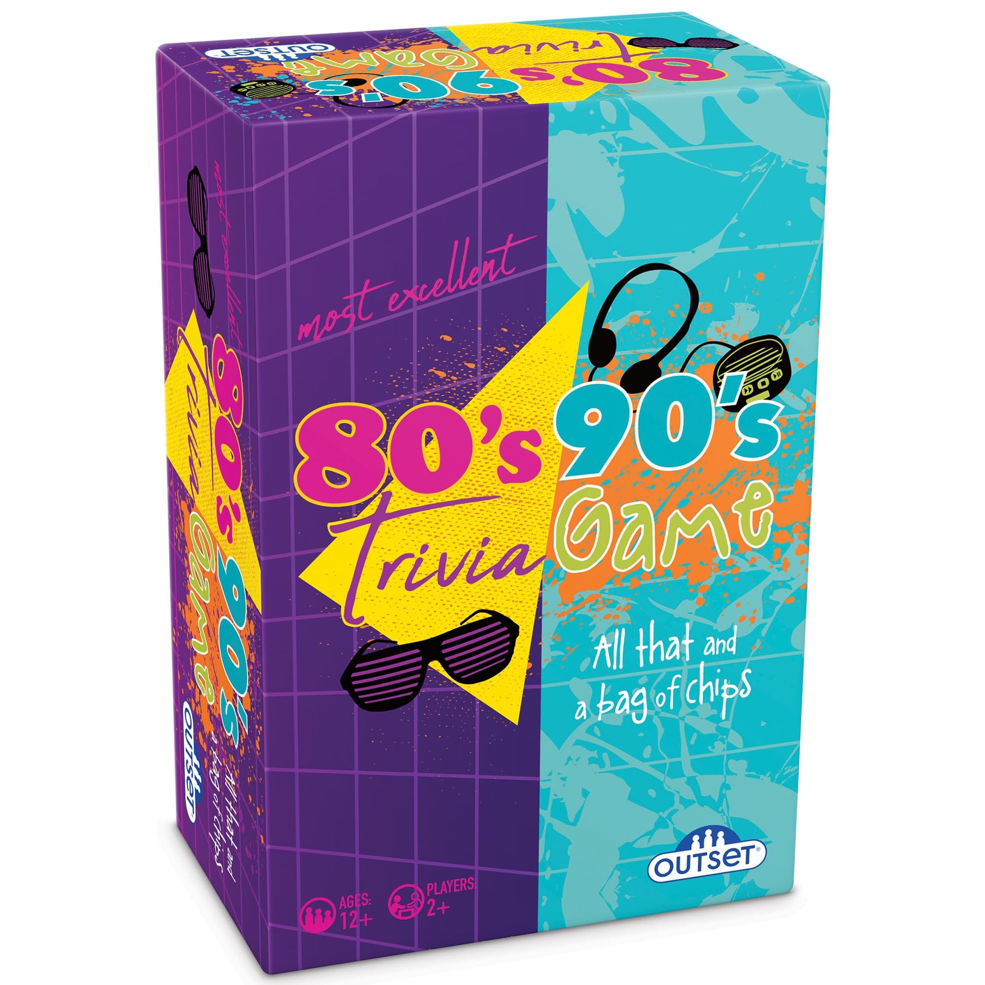 80’s 90’s Trivia Party Game (Amazon Exclusive) - Contains 1,000 Questions - 2 or More Players for Ages 12 and up by Outset Media.